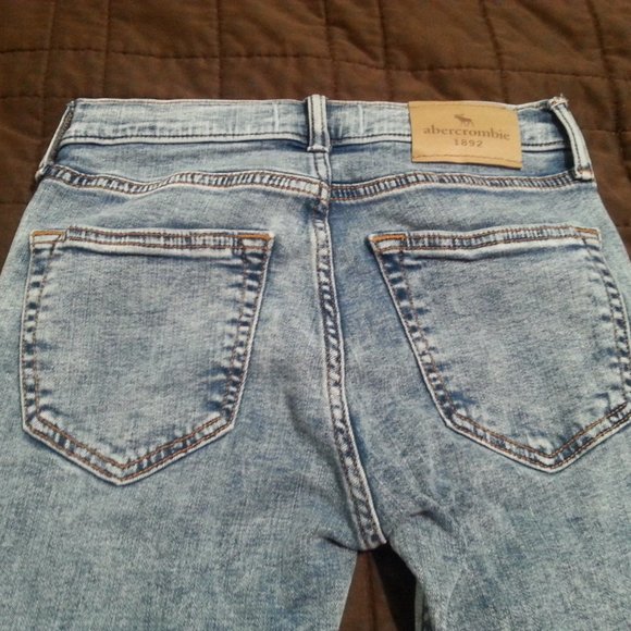 Abercrombie Skinny Denim Jeans Pants Kids Distressed - Picture 9 of 11